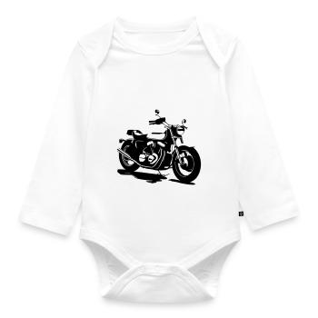 CLASSIC MOTORCYCLE - Organic Longsleeve Baby Bodysuit - white - Front