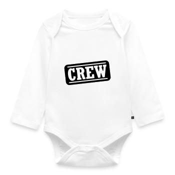 Crew stamps - Organic Longsleeve Baby Bodysuit - white - Front