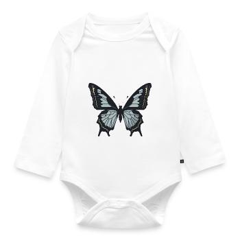 Simple Butterfly Minimalist Butterfly Minimalistic - Organic Longsleeve Baby Bodysuit - white - Front