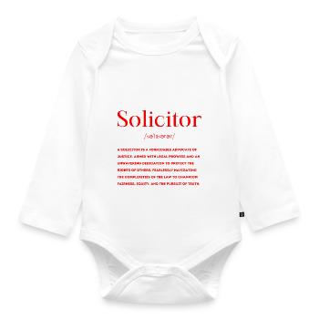 Rechtsanwalt Definition - Baby Bio-Langarm-Body - Weiß - Vorne