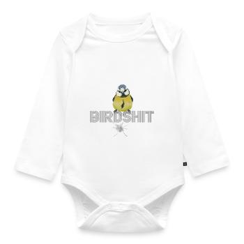Birdshit großartig - Baby Bio-Langarm-Body - Weiß - Vorne