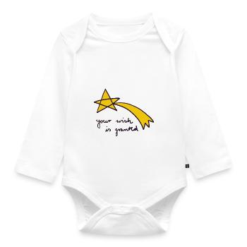 votre souhait est exaucé - Body Bébé bio manches longues - blanc - Devant