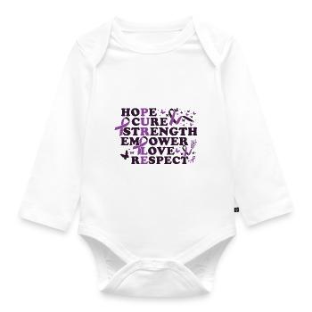 Epilepsy Awareness - Organic Longsleeve Baby Bodysuit - white - Front