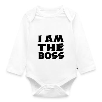 je suis le chef - Body Bébé bio manches longues - blanc - Devant