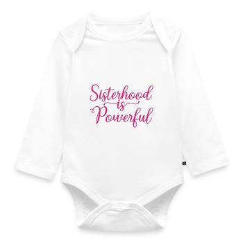 Sisterhood Is Powerful 33 - Baby Bio-Langarm-Body - Weiß - Vorne