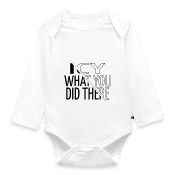 Santa Computer Gift Fairy Tail Dinosaur Fan - Organic Longsleeve Baby Bodysuit - white - Front