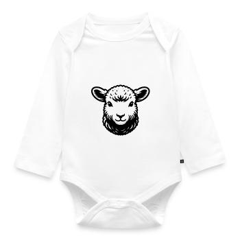 Sheep Lamb - Organic Longsleeve Baby Bodysuit - white - Front