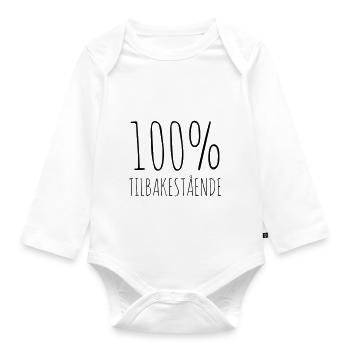 100% backward - Organic Longsleeve Baby Bodysuit - white - Front