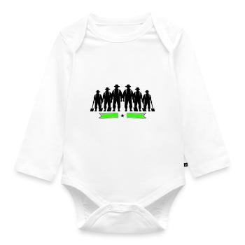 Silhouette de fermier Bauer - Body Bébé bio manches longues - blanc - Devant