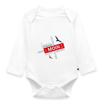 Mer, Moin, Port, Mer du Nord - Body Bébé bio manches longues - blanc - Devant