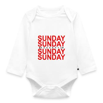 Good Boys Sunday - Organic Longsleeve Baby Bodysuit - white - Front