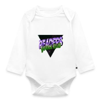 habitudes de lecture cadeau cadeau blagues geek déclaration - Body Bébé bio manches longues - blanc - Devant
