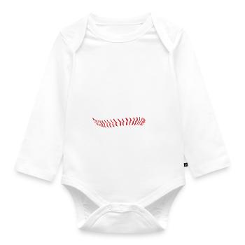 mi Mind Your Business I Need To Pay For Baseball - Organic Longsleeve Baby Bodysuit - white - Front
