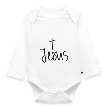 Jesus - Økologisk langermet baby-body - hvit - Foran