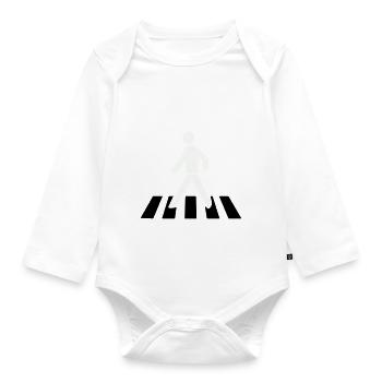 zebra streifen überqueren - Baby Bio-Langarm-Body - Weiß - Vorne
