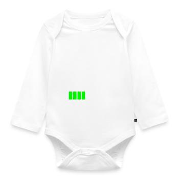 Muscles Are Loaded Funny Shirt For Sports - Organic Longsleeve Baby Bodysuit - white - Front