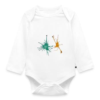 MonstRumm's Friends No.2 - Organic Longsleeve Baby Bodysuit - white - Front
