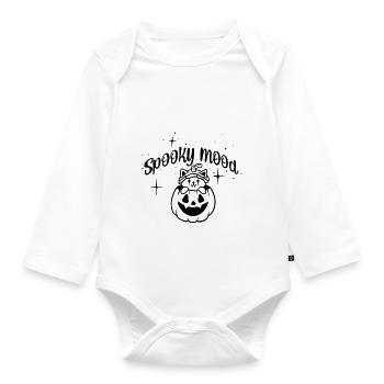 Spooky mood - Organic Longsleeve Baby Bodysuit - white - Front