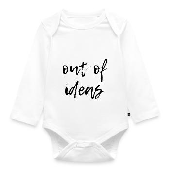 out of ideas - Organic Longsleeve Baby Bodysuit - white - Front
