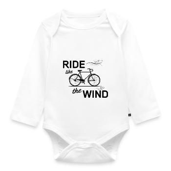 Fahren Sie wie der Wind - Baby Bio-Langarm-Body - Weiß - Vorne
