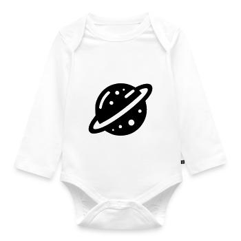 Planet - Organic Longsleeve Baby Bodysuit - white - Front