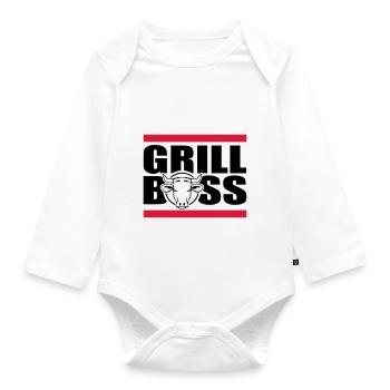 grill - Baby Bio-Langarm-Body - Weiß - Vorne