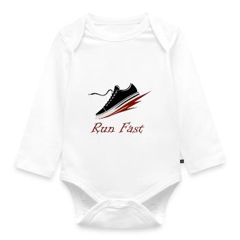 COOLE SCHUHE - Baby Bio-Langarm-Body - Weiß - Vorne