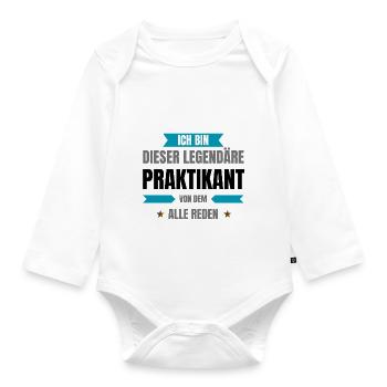 Legendary Intern - Organic Longsleeve Baby Bodysuit - white - Front