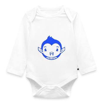 Duck Vampire Halloween Costume Bloodsucker Monster - Organic Longsleeve Baby Bodysuit - white - Front