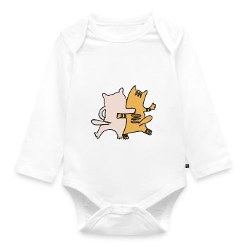 katzenfreunde - Baby Bio-Langarm-Body - Weiß - Vorne
