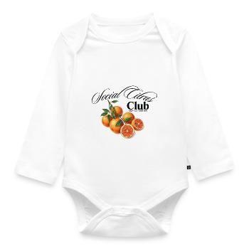 Social Citrus Club Orange – Noir - Body Bébé bio manches longues - blanc - Devant