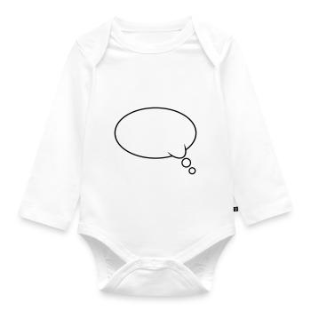 Thought Bubble Design - Organic Longsleeve Baby Bodysuit - white - Front