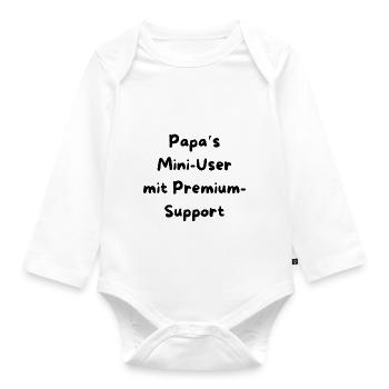 Papa’s User - Baby Bio-Langarm-Body - Weiß - Vorne