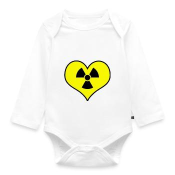 Liebe Strahlung - Baby Bio-Langarm-Body - Weiß - Vorne