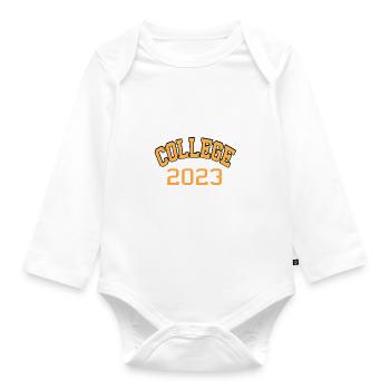College Freshman Class of 2023 Campus Life - Baby Bio-Langarm-Body - Weiß - Vorne