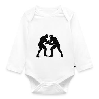 wrestling - Baby Bio-Langarm-Body - Weiß - Vorne