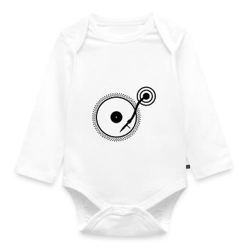 Turn Table - Organic Longsleeve Baby Bodysuit - white - Front