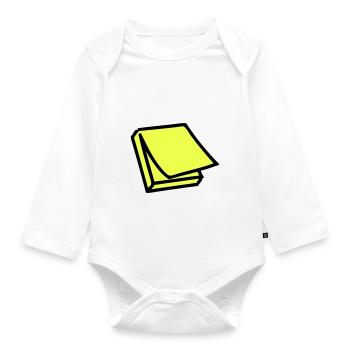Postit - Baby Bio-Langarm-Body - Weiß - Vorne