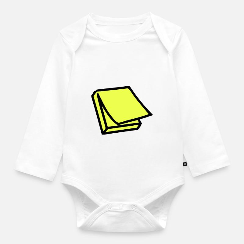 Postit - Baby Bio-Langarm-Body - Weiß