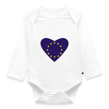 Amore Europa - Body ecologico per neonato a manica lunga - bianco - Fronte