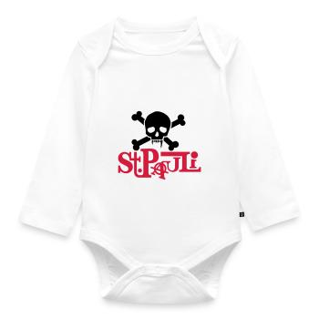 pauli01_2f - Baby Bio-Langarm-Body - Weiß - Vorne