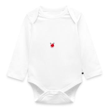 The clown is the most important meal of the day - Organic Longsleeve Baby Bodysuit - white - Front