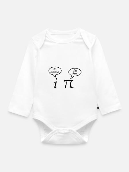 mathe pie witz spaß mathematik physik lehrer witze - Ekologisk långärmad babybody - vit
