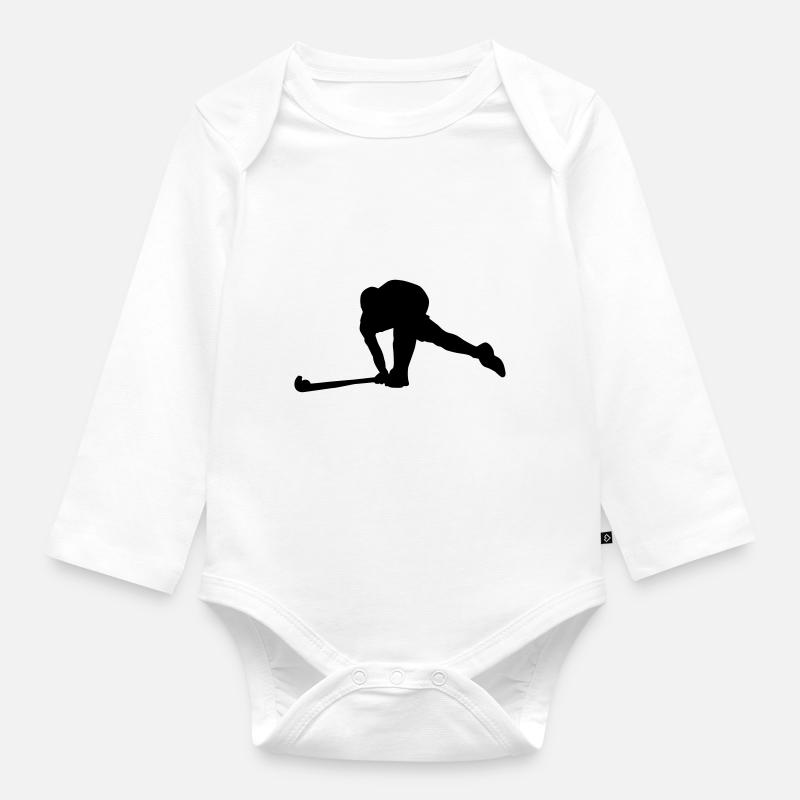 Hockey sur gazon - Body Bébé bio manches longues - blanc