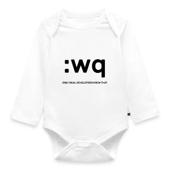 Vim Developers - Baby Bio-Langarm-Body - Weiß - Vorne
