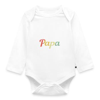 Der Beste Papa der Welt - Baby Bio-Langarm-Body - Weiß - Vorne