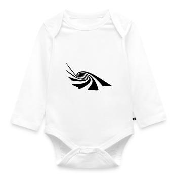 Vector Spiral - Organic Longsleeve Baby Bodysuit - white - Front