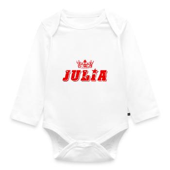 Julia - Baby Bio-Langarm-Body - Weiß - Vorne