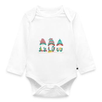 Cadeaux de Noël Noël - Body Bébé bio manches longues - blanc - Devant