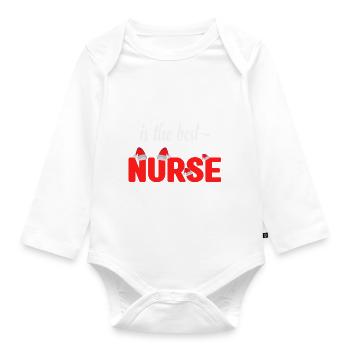 Meilleure infirmière - Body Bébé bio manches longues - blanc - Devant
